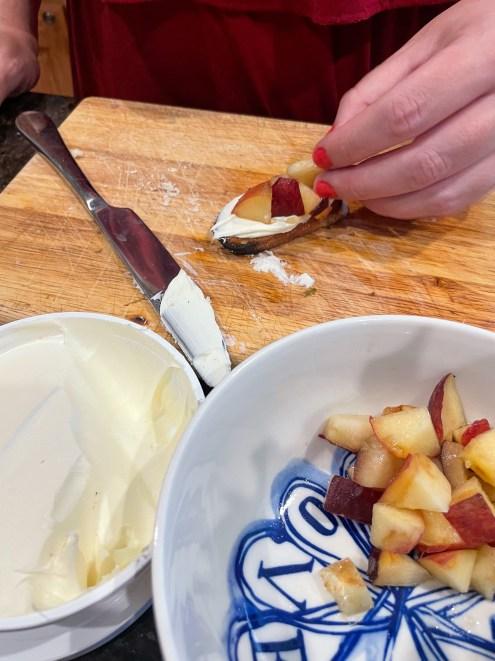 White Peach Crostini