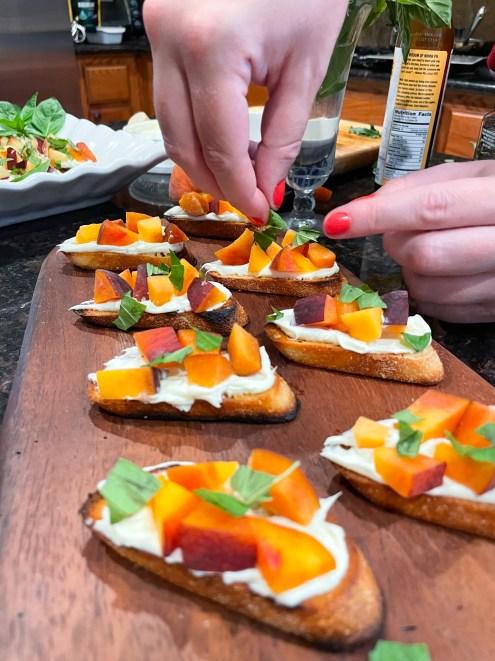 Mascarpone Peach Crostini