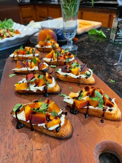 Mascarpone Peach Crostini