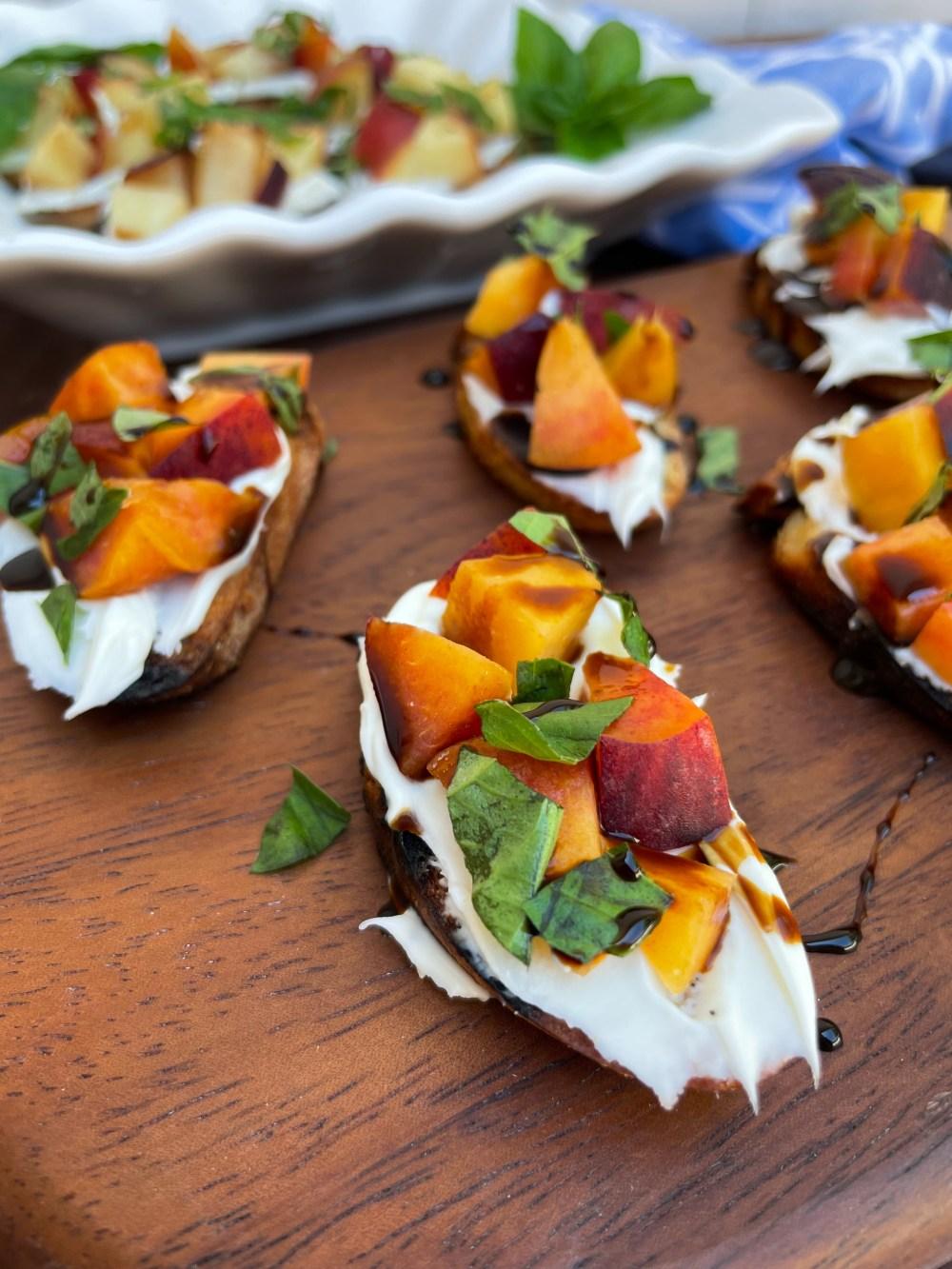 Mascarpone Peach Crostini