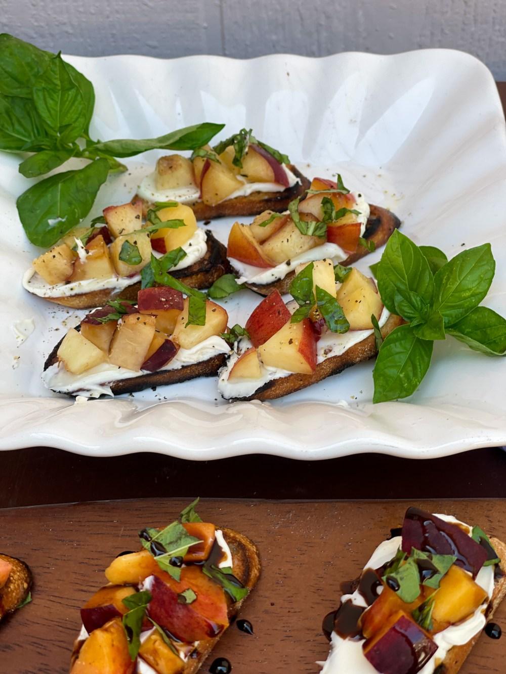 White Peach Crostini