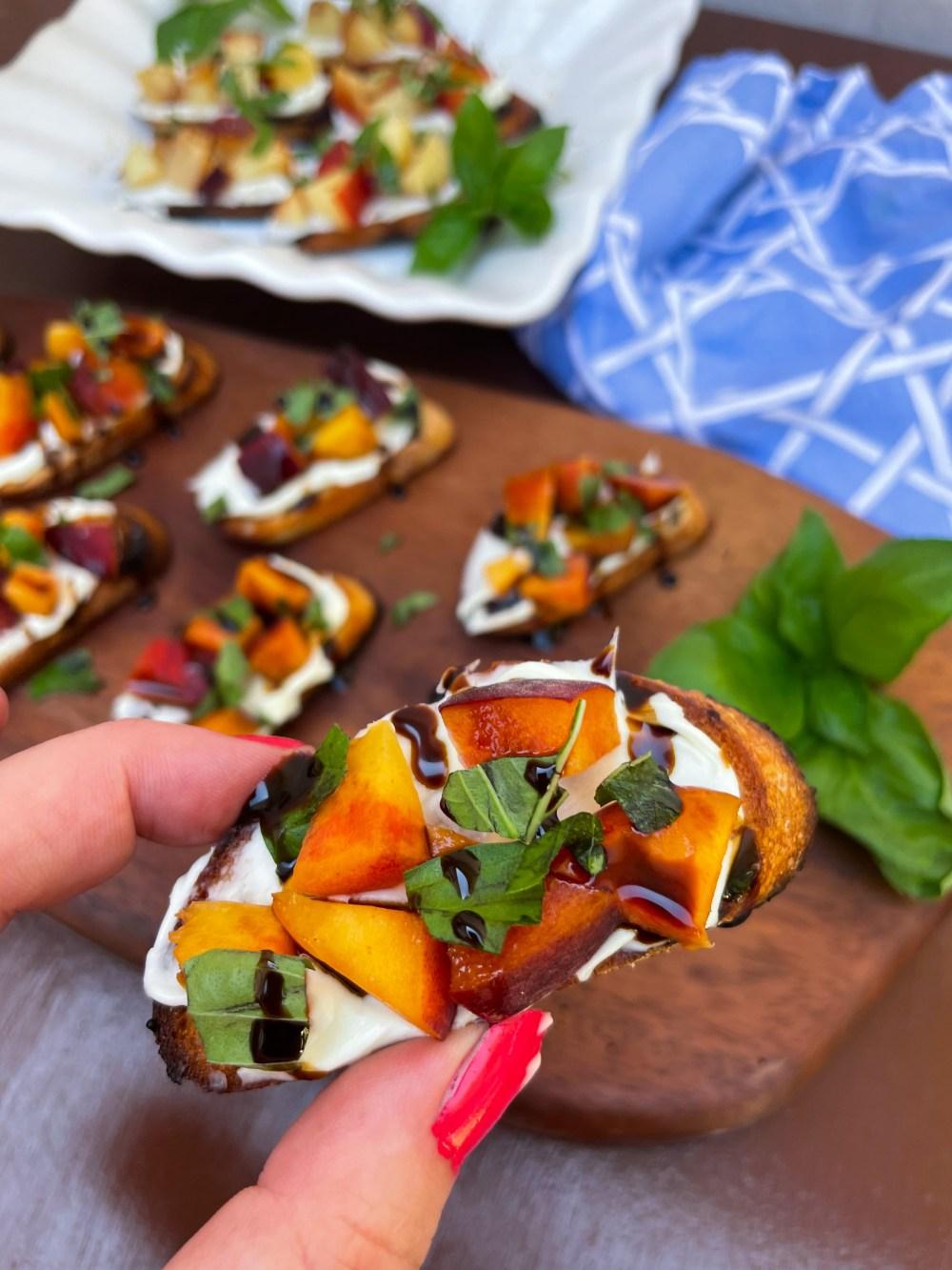 Mascarpone Peach Crostini