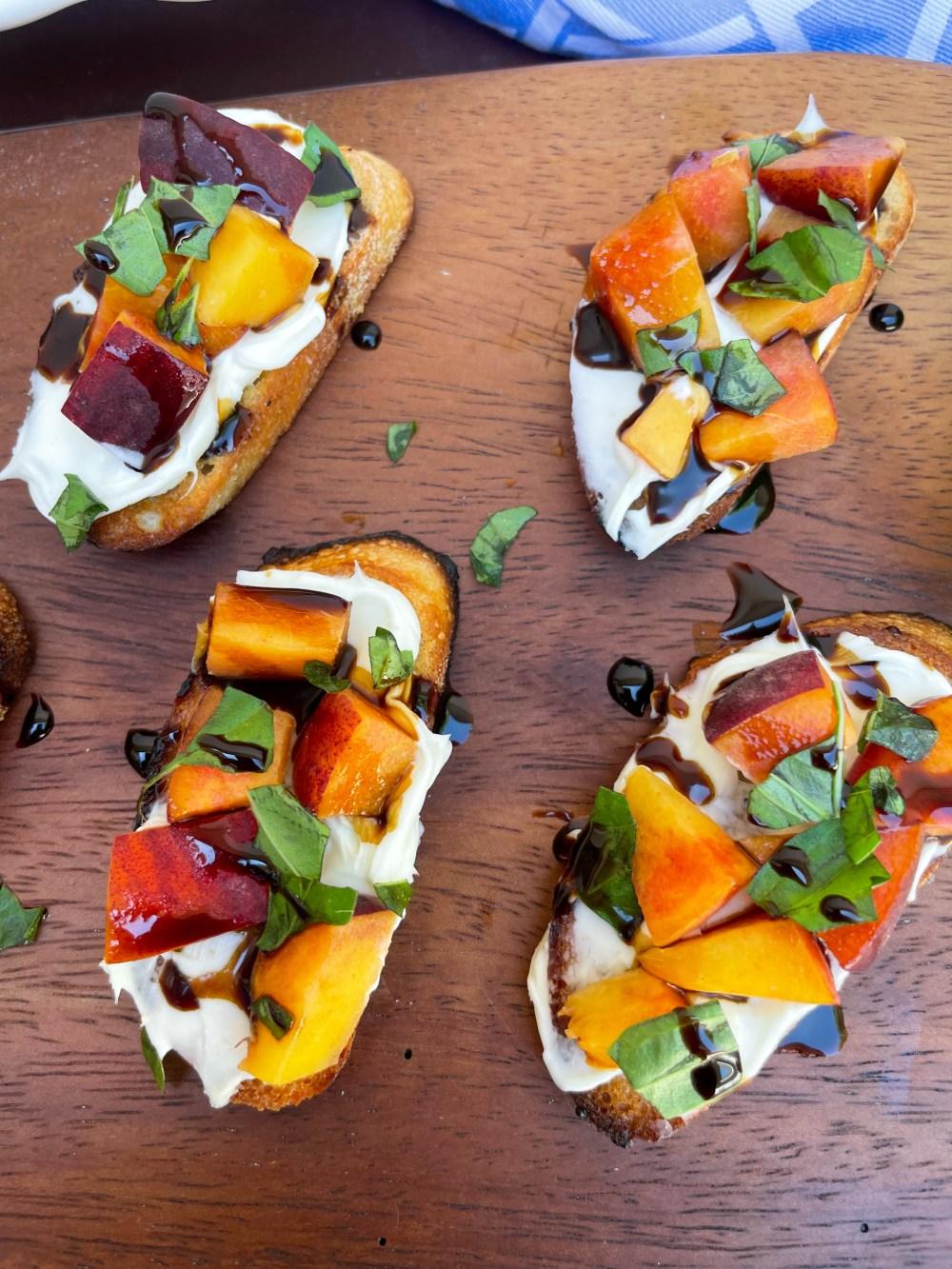 Mascarpone Peach Crostini