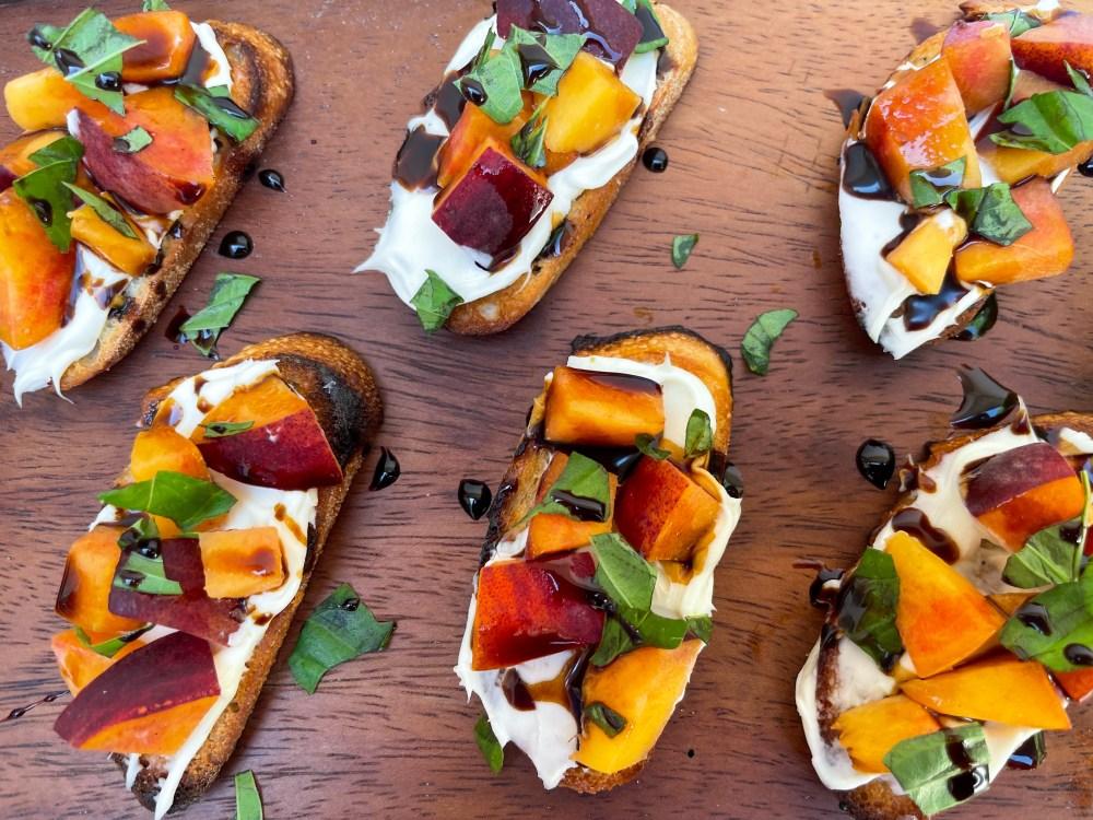 Mascarpone Peach Crostini