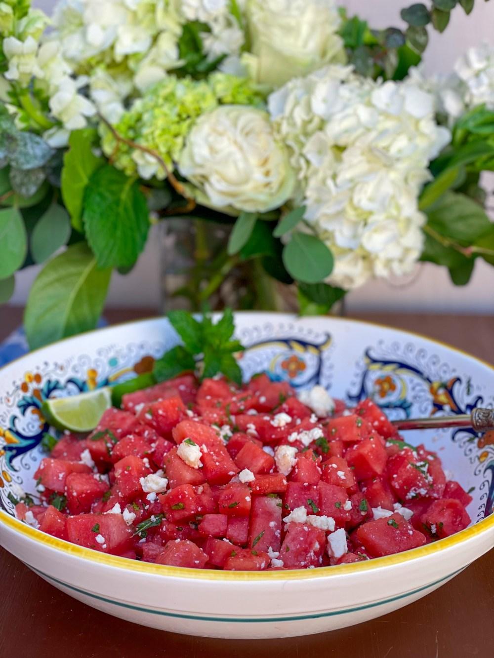 Watermelon Mint Feta Salad
