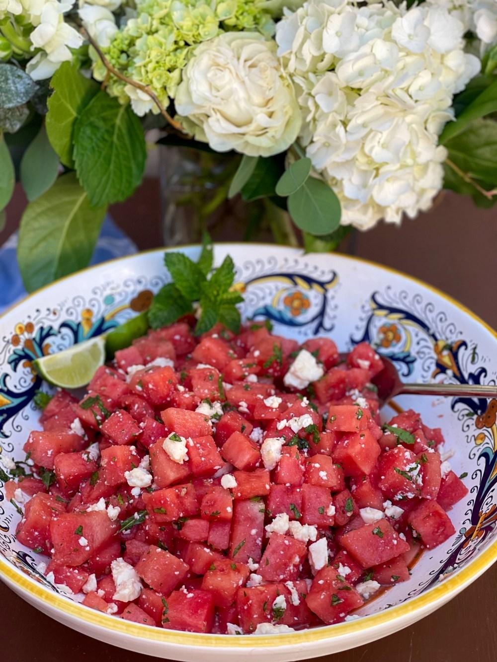 Watermelon Mint Feta Salad