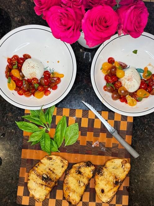 Burrata Cherry Tomato Caprese