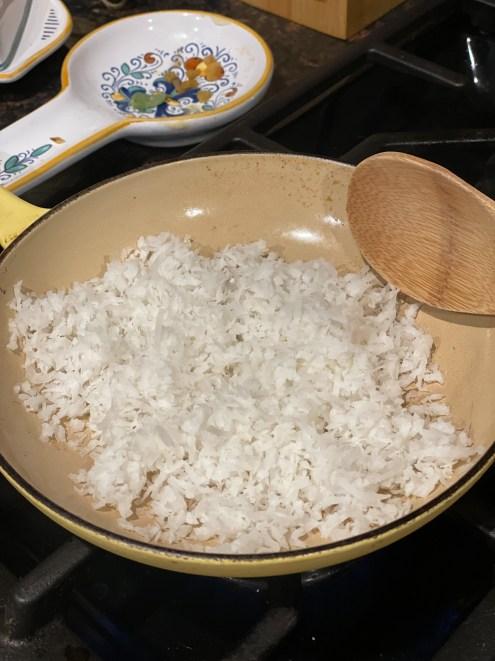 Toasting Coconut