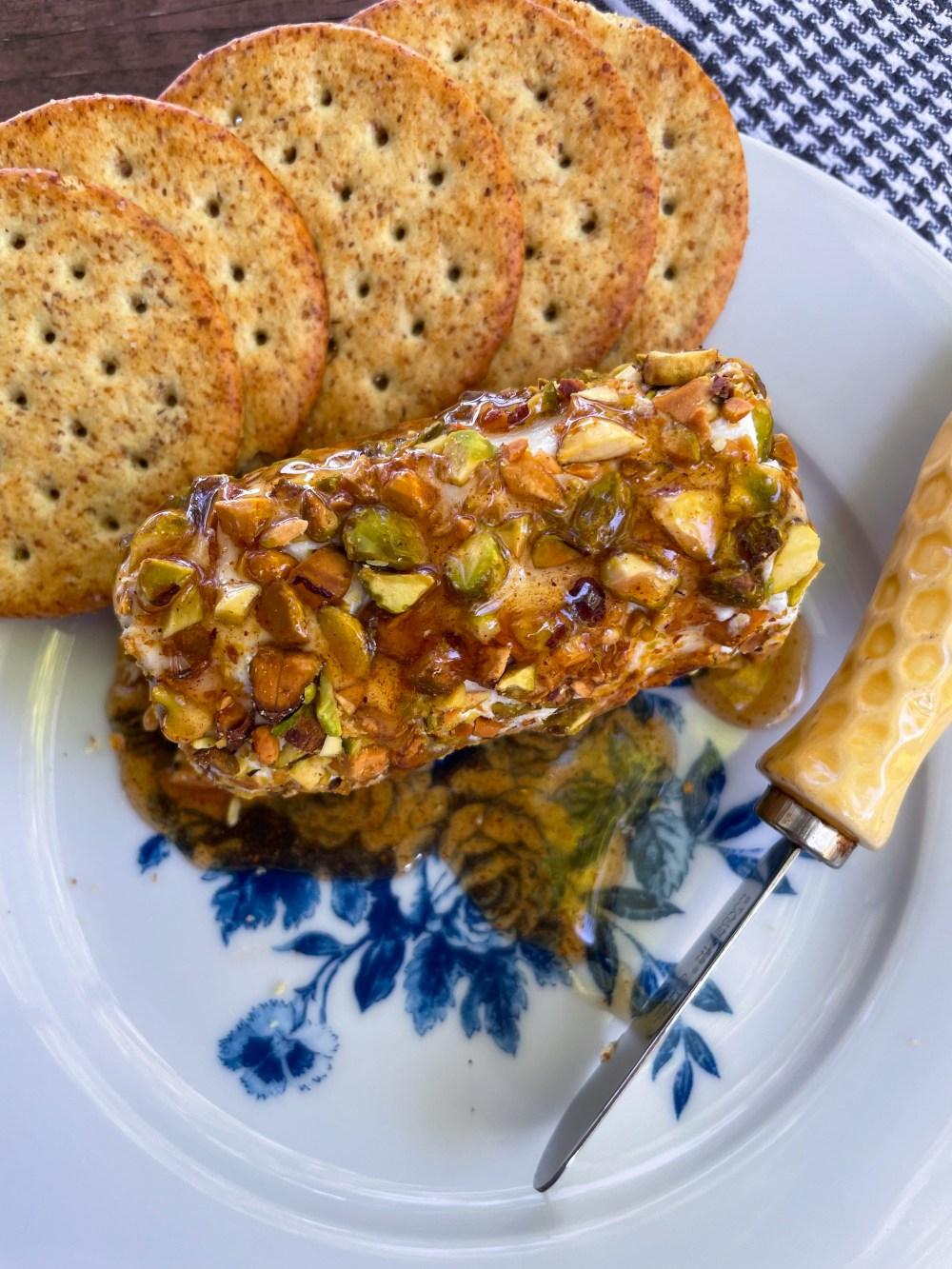 Spiced Honey Goat Cheese Log