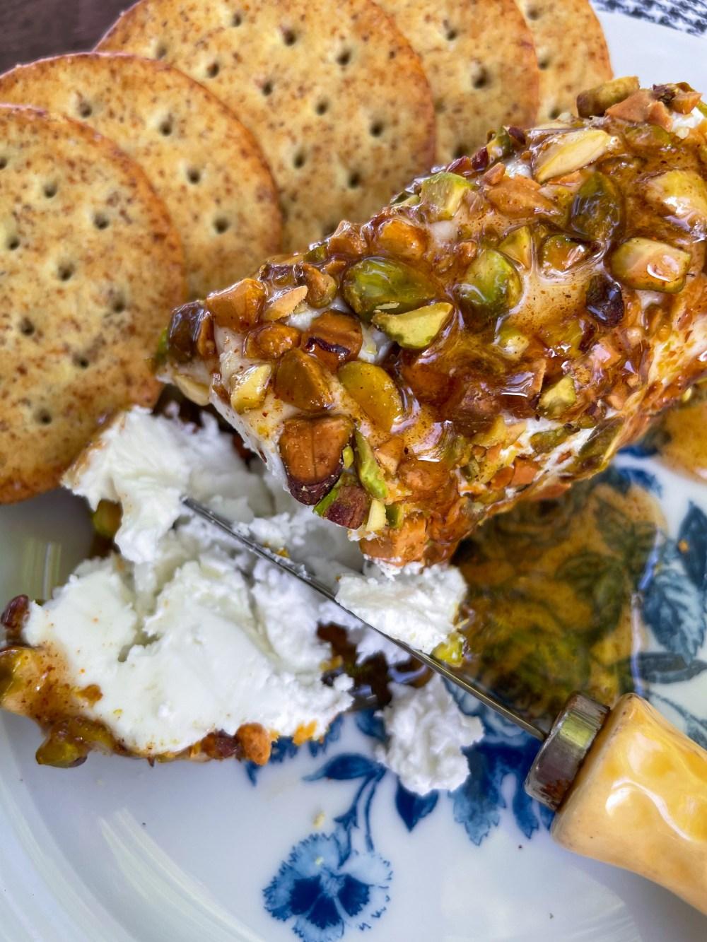Spiced Honey Goat Cheese Log