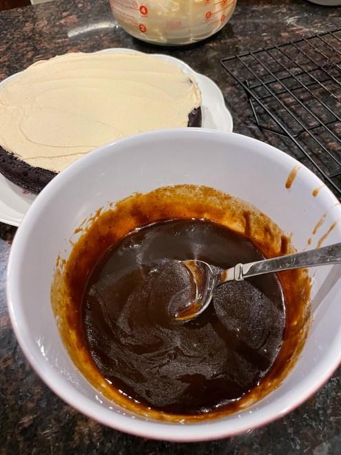 Chocolate Caramel Rum Cake