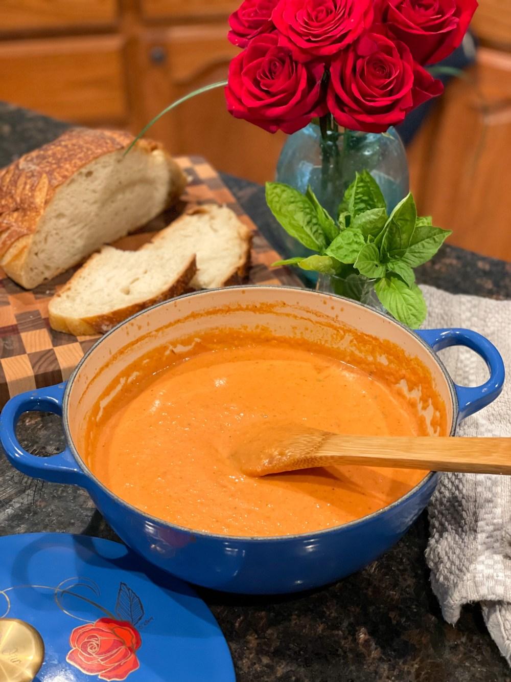 Roasted Tomato Basil Soup