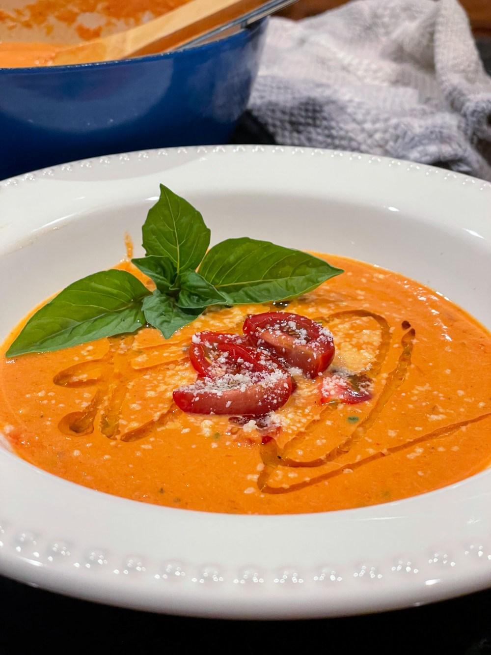 Roasted Tomato Basil Soup