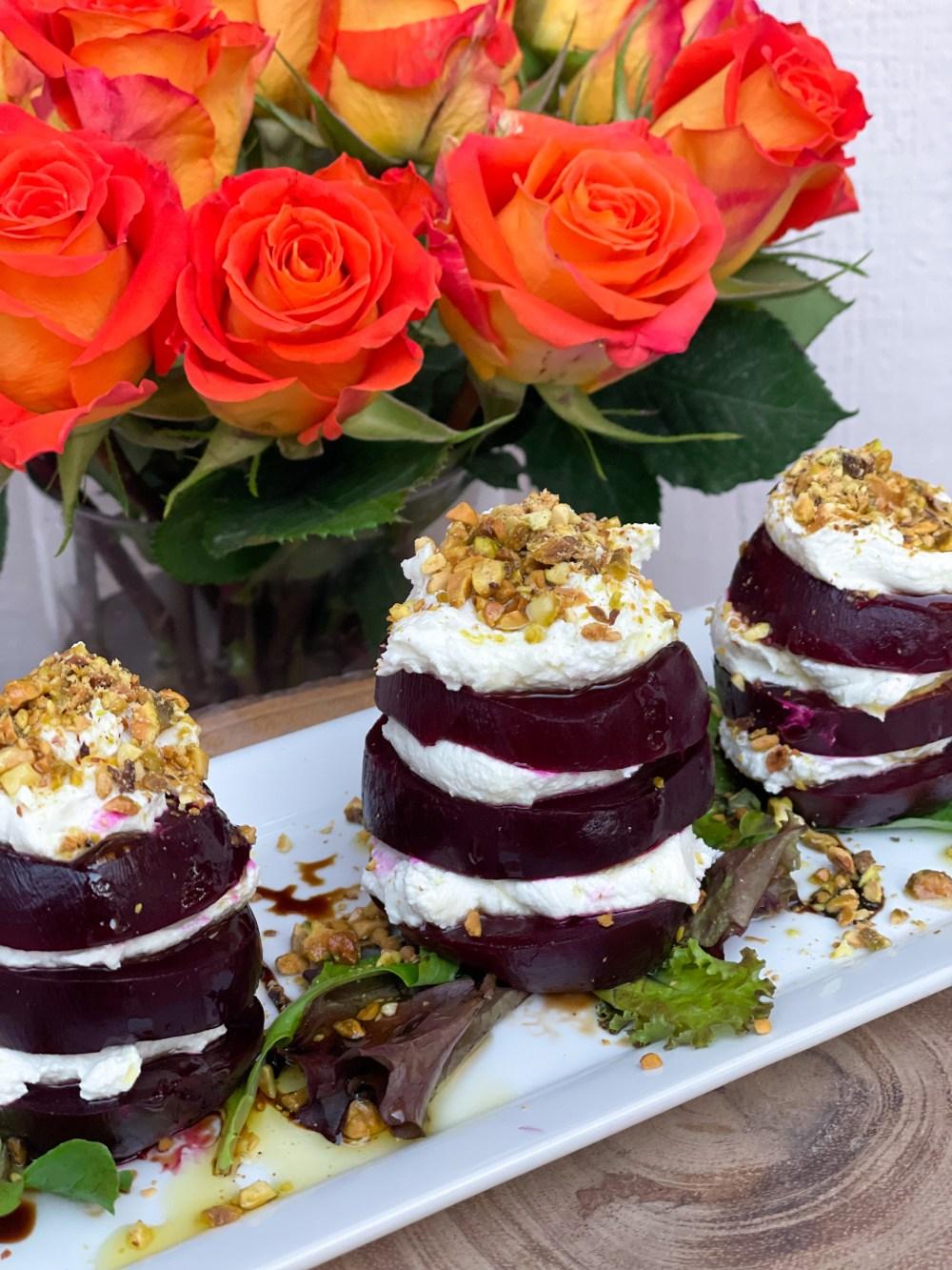 Goat Cheese Beet Stacks 