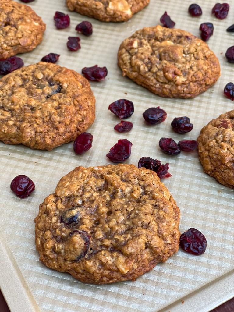 Oatmeal White Chocolate Cranberry Pecan Cookies