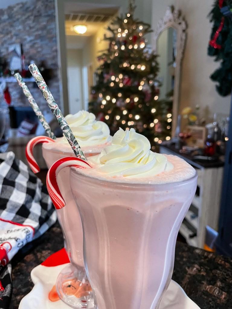Candy Cane Milkshakes
