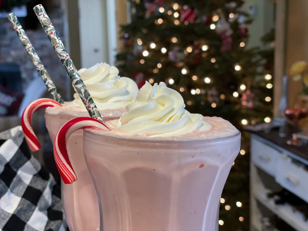 Candy Cane Milkshakes