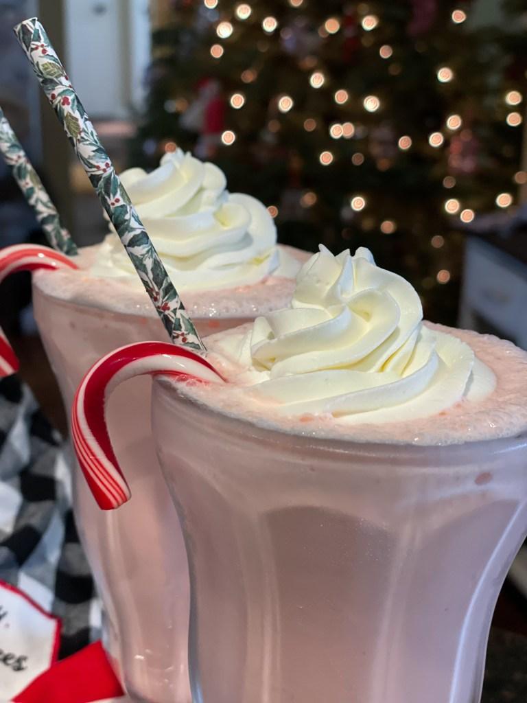 Candy Cane Milkshakes