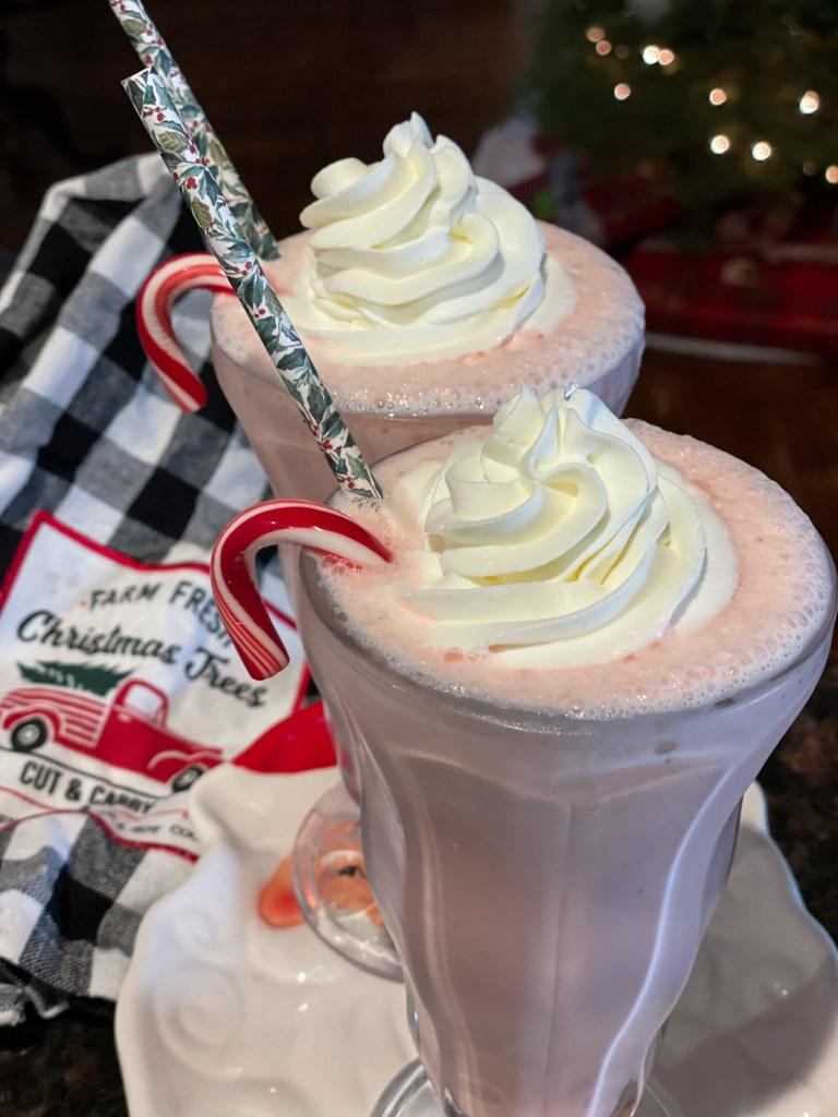 Candy Cane Milkshakes