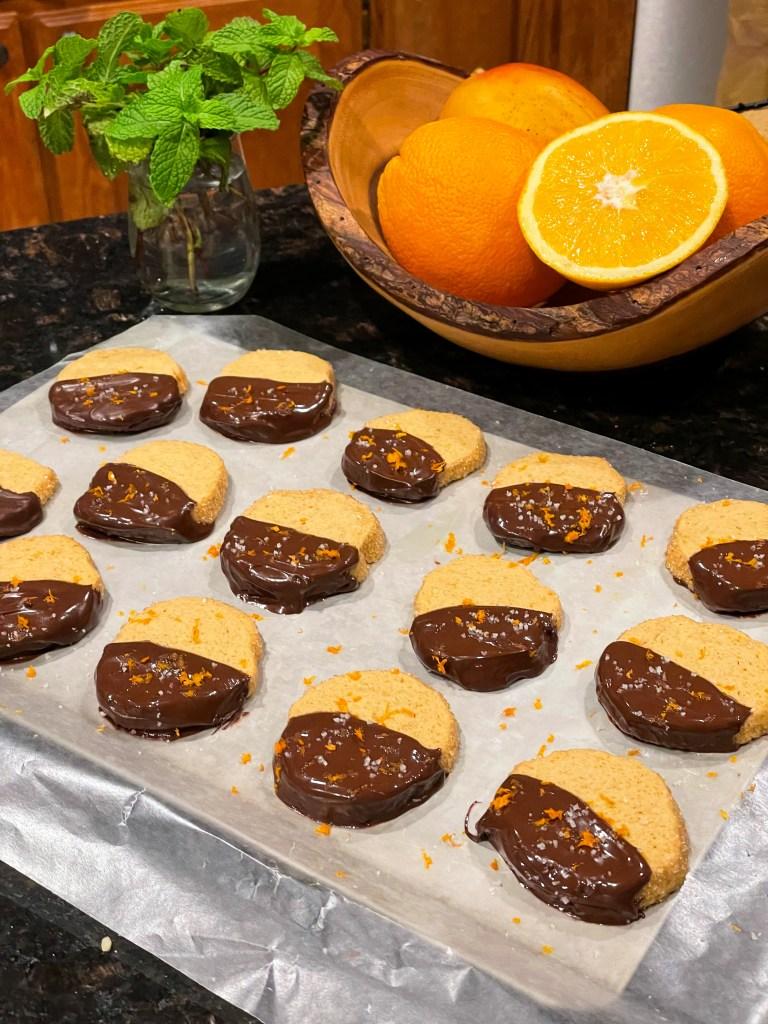 Chocolate Orange Shortbread Cookies