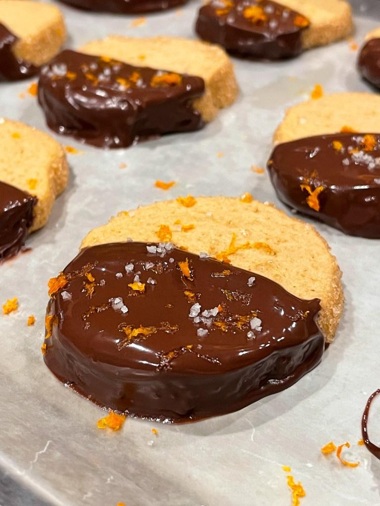 Chocolate Orange Shortbread Cookies