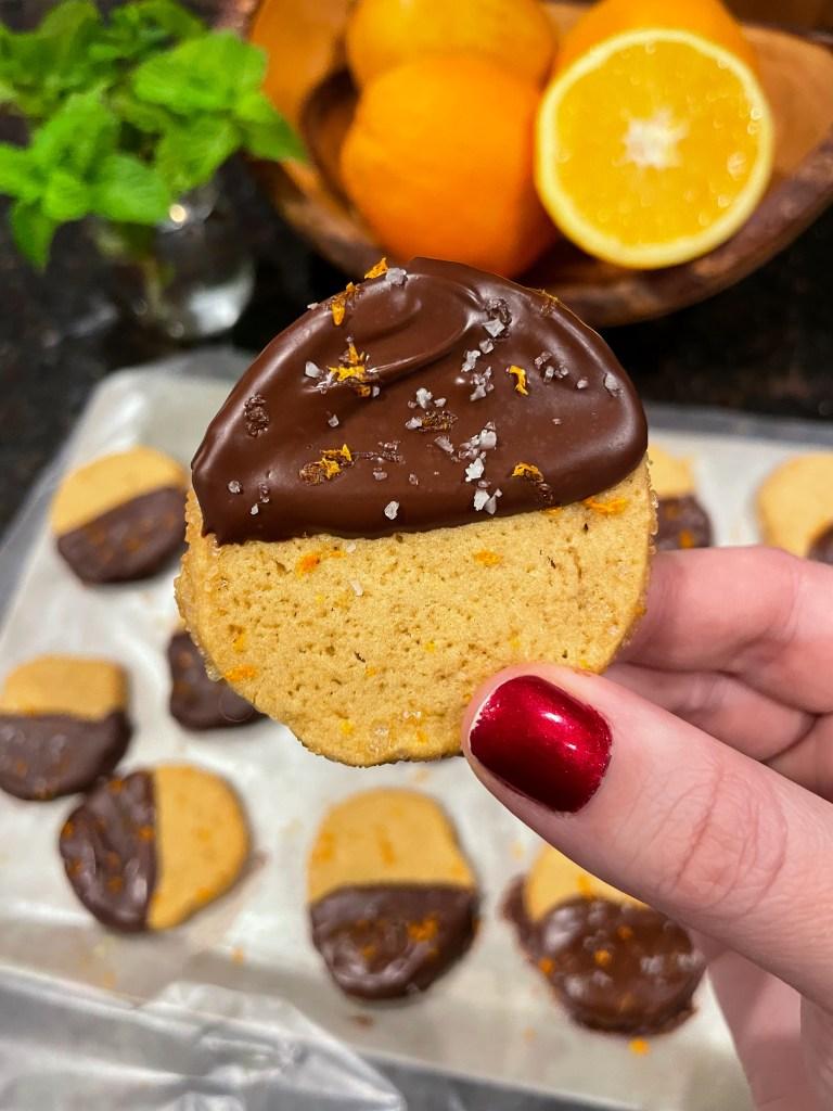 Chocolate Orange Shortbread Cookies