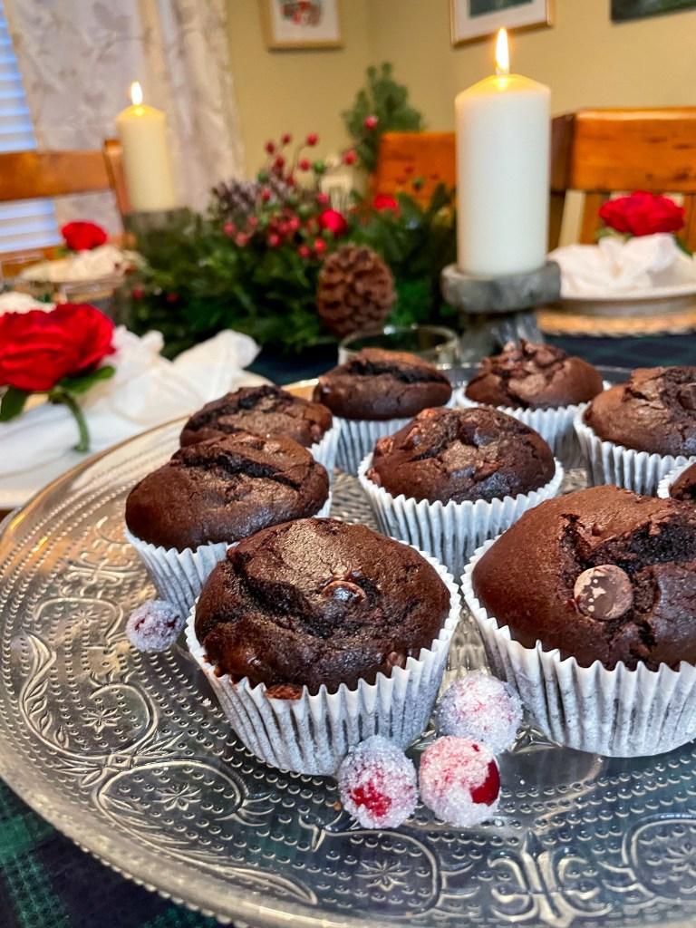 Chocolate Chocolate Chip Muffins