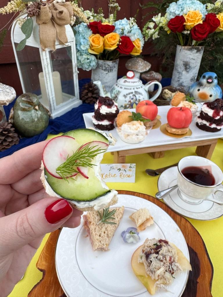 Cucumber Radish Tea Sandwiches