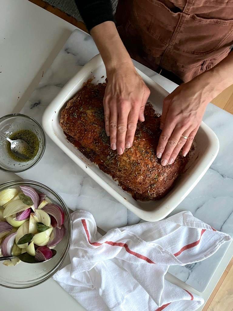 Spice and rosemary pork roast, Mama Ía blog