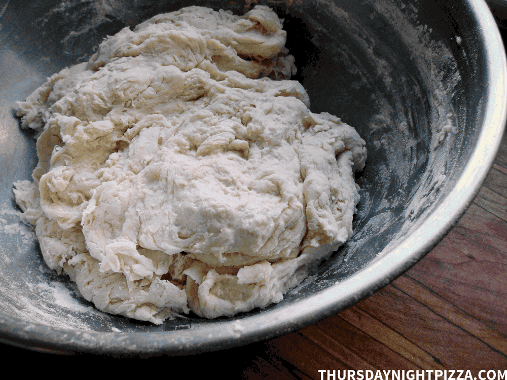 Overnight Dough, mixed in bowl