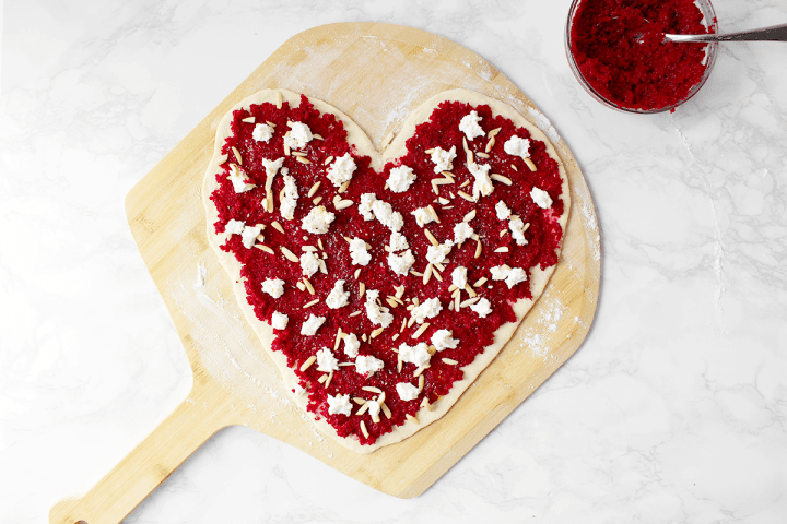 heart shaped pizza