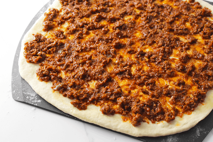 sloppy joe sauce on dough