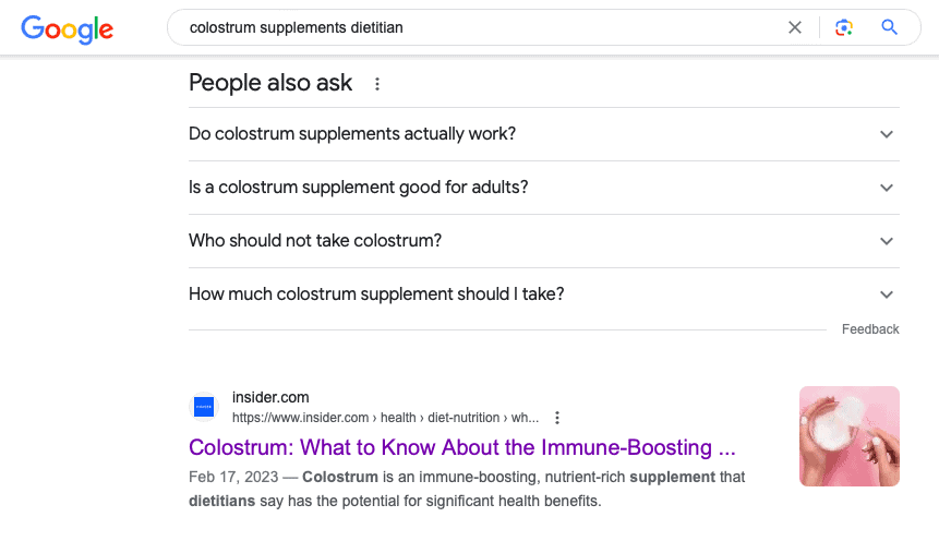 is colostrum good for you