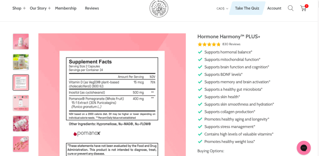 hormone harmony happy mammoth