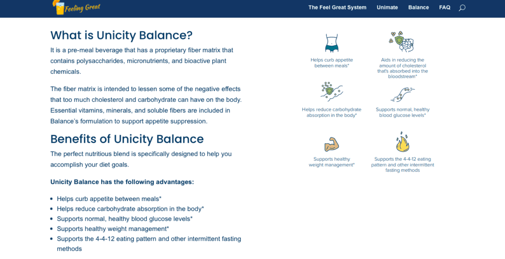 unicity balance