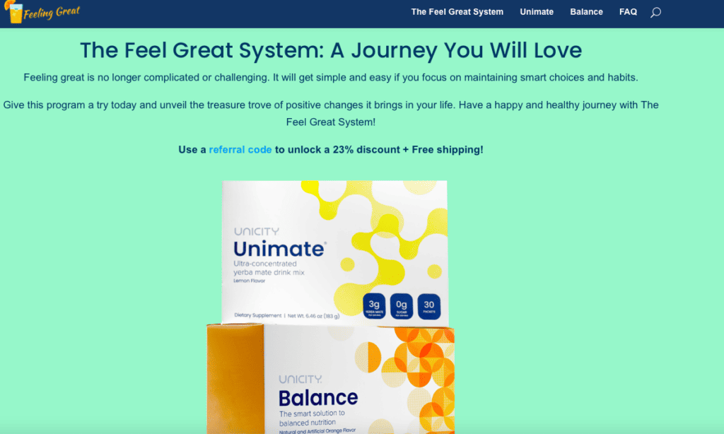 feel great system by unicity