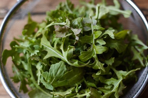 close-up photo of arugula