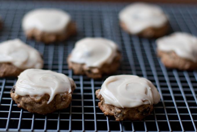 hermit cookies on a baking sheet as part of a list of favorite christmas cookie recipes