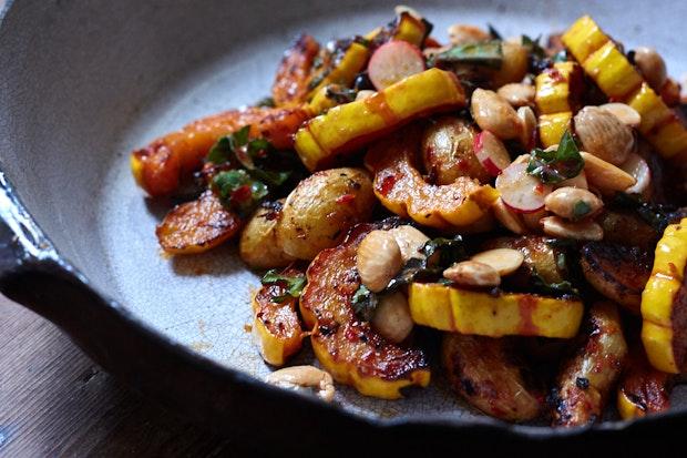 Roasted Delicata Squash as a vegetarian thanksgiving recipe