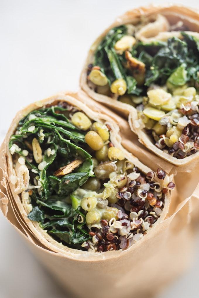 Super Green Vegan Quinoa Burritos