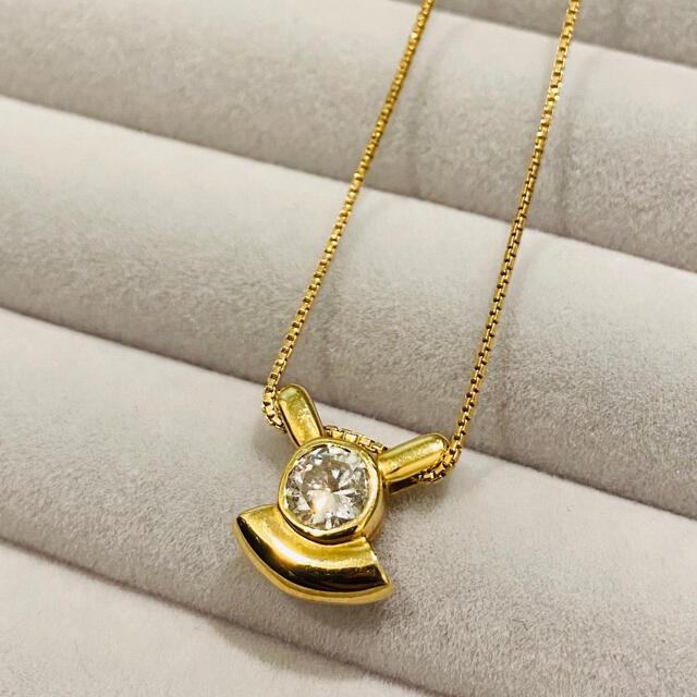 希少 一粒ダイヤ ネックレス 大粒 0.4ct