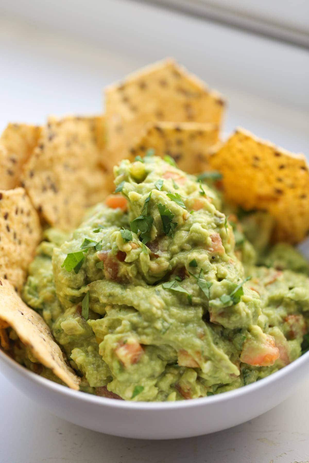 Guacamole with chips