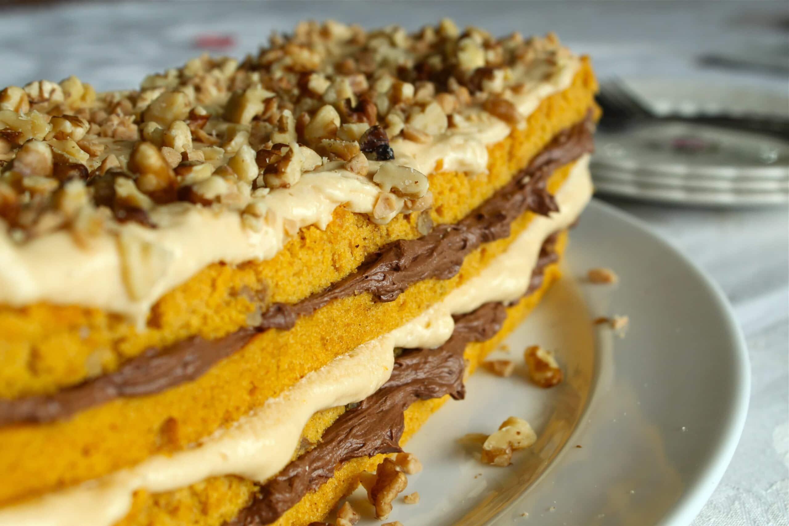 pumpkin layered cake