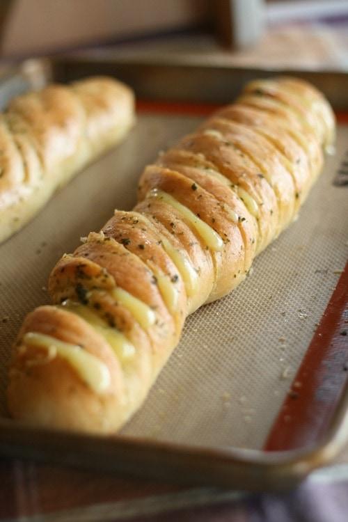 hasselback garlic cheese bread