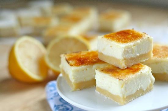 Lemon Cheesecake Creme Brulee Bars