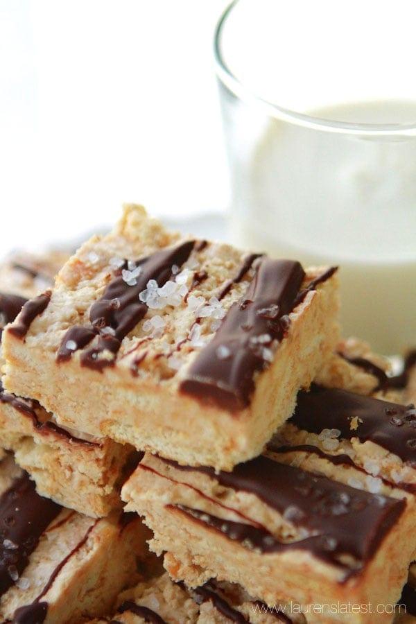 salted chocolate ritz nougat bars