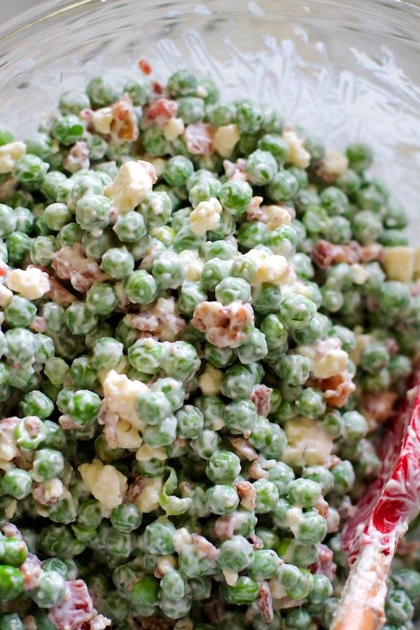 Blue Cheese & Bacon Spring Pea Salad 