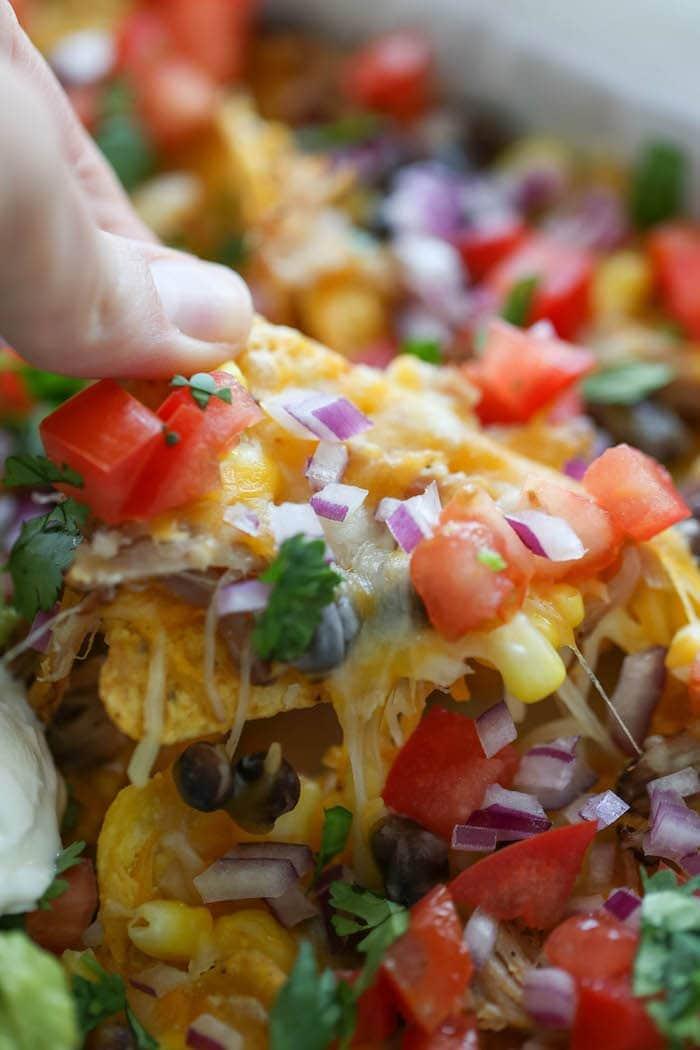 Loaded Carnitas Nachos 12