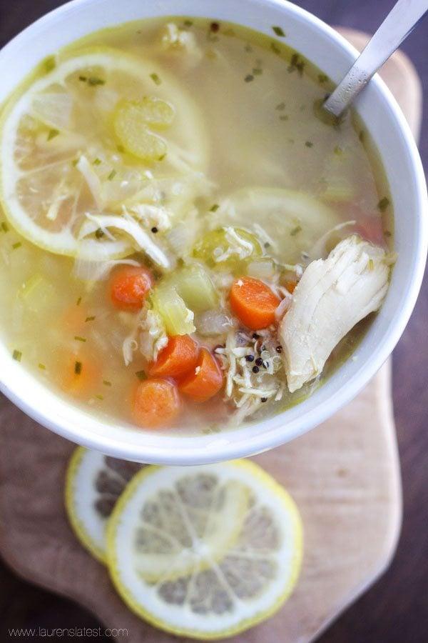 Lemon Chicken Quinoa Soup