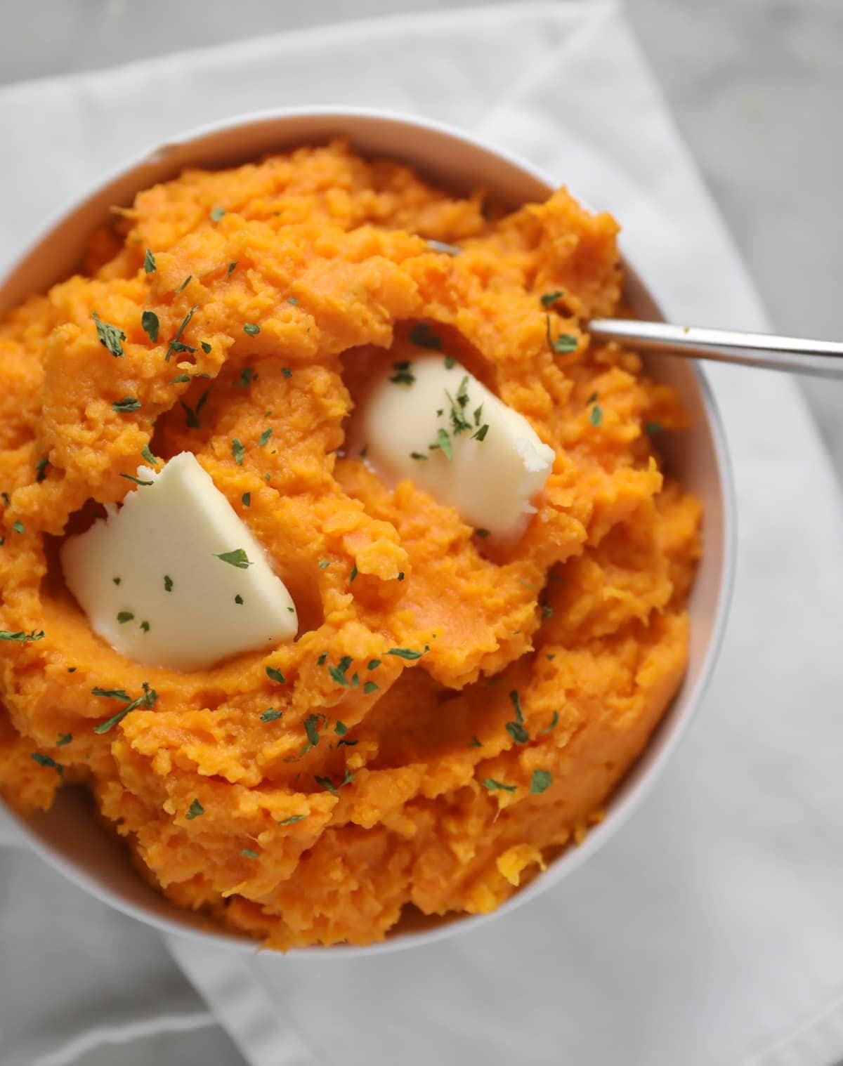 mashed sweet potatoes